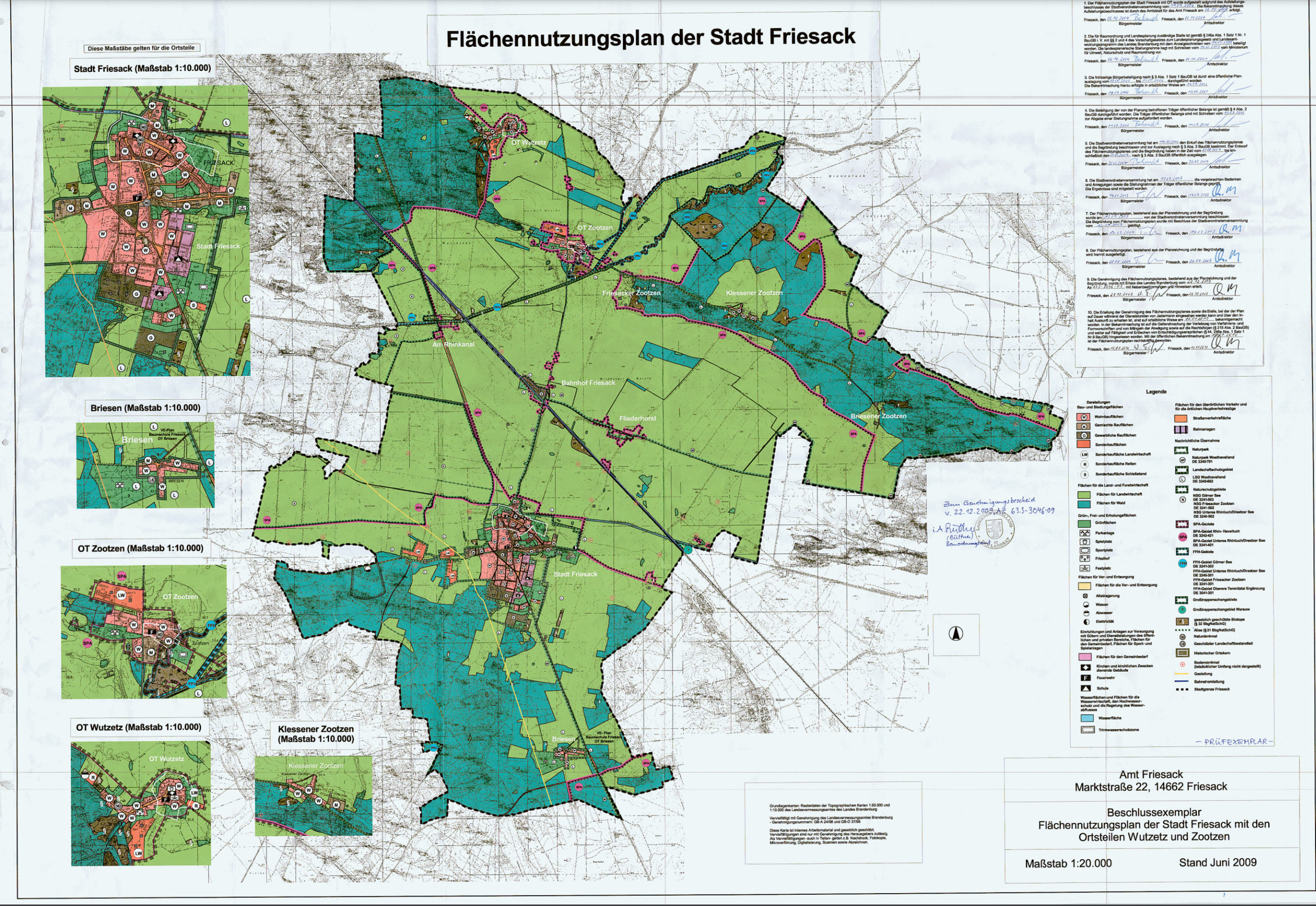 Flächennutzungsplan (FNP) der Stadt Friesack • Friesack mit Vision